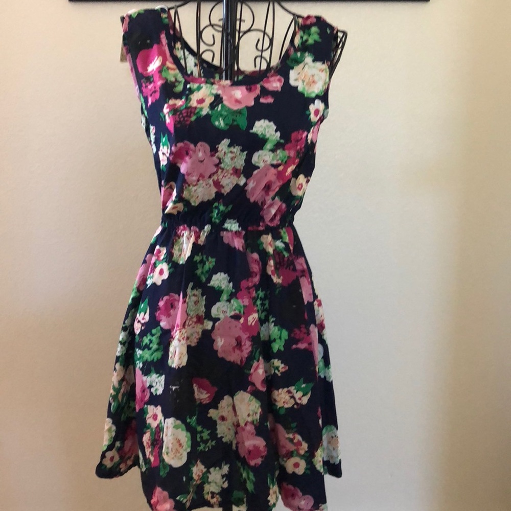 Livagirl Small Summer Navy Blue Floral Dress